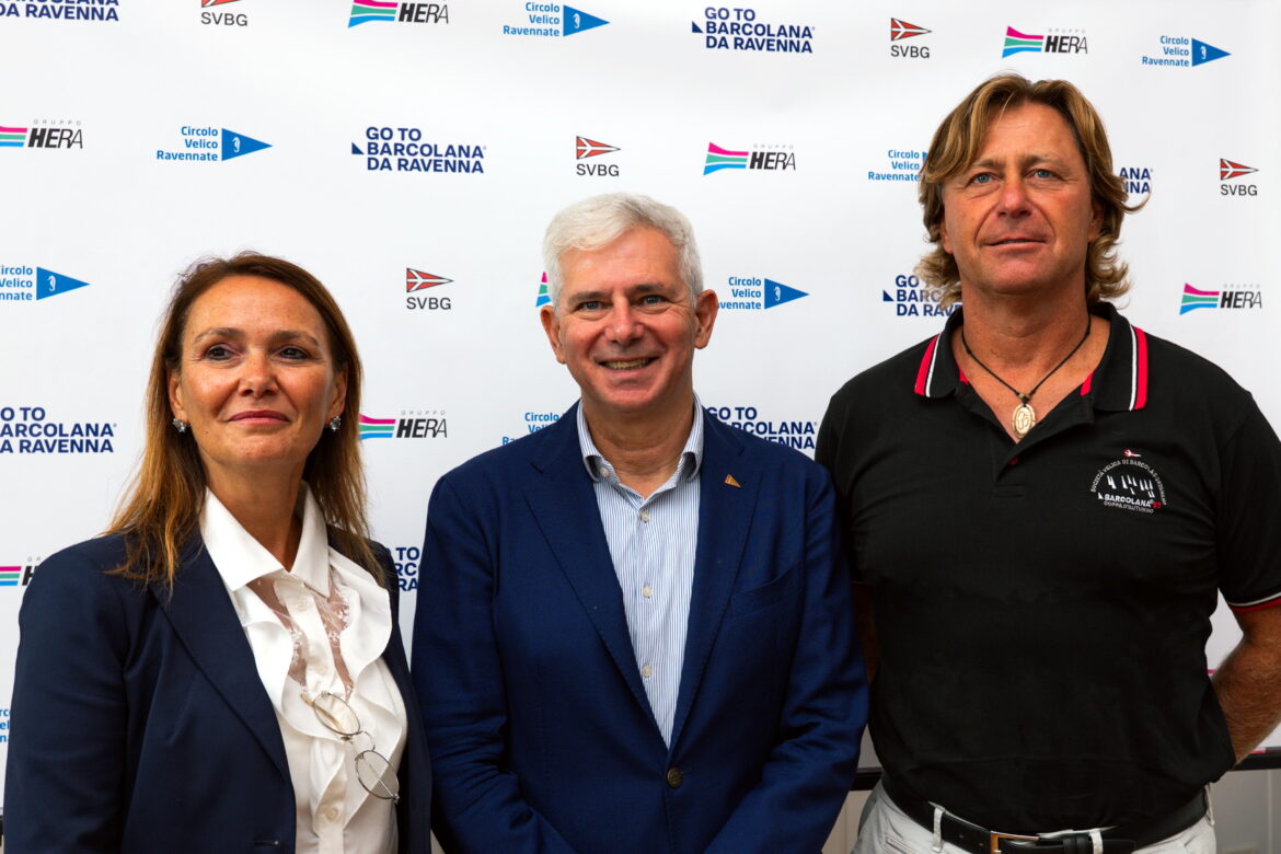 go to barcolana da ravenna isabella malagoli, giovanni ceccarelli e dean bassi (da sx)