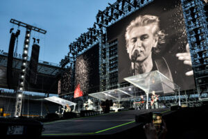 luciano ligabue performs live on stage at the stadio olimpico grande torino in turin for the ?start tour 2019?.